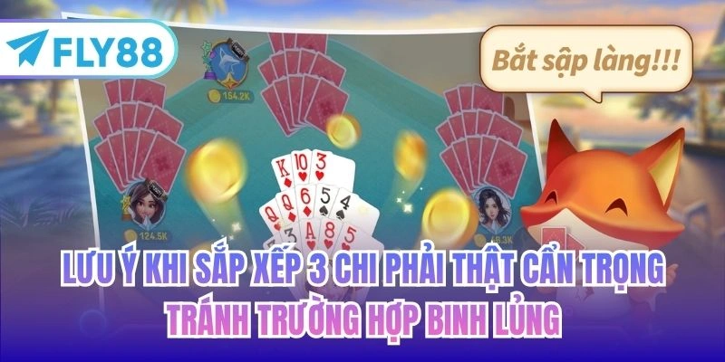 Lưu ý khi sắp xếp 3 chi phải thật cẩn trọng, tránh trường hợp binh lủng